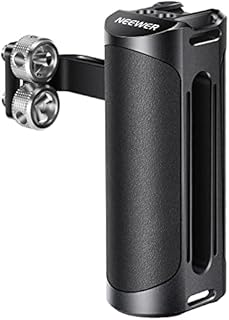 NEEWER Aluminum Side Handle Grip, Compatible with SmallRig Camera Cage for DSLR & Mirrorless Camera, Vertical/Horizontal Adjustment Handgrip with Cold Shoe, Built in Hex Key and 1/4" Screws, VS105
