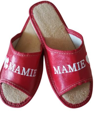 Pantoufles en cuir JANITIS finis les pieds froids chausson