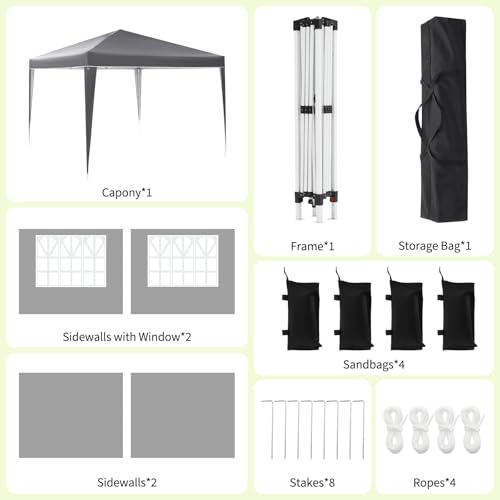 10x10 Pop Up Canopy with 4 Sidewalls, Outdoor Portable Instant Canopy Tent, Waterproof Pop Up Tent, Versatile Gazebo for Camping, Outdoor Parties, Backyard,Beach Activities,White by PeakPursuit - Image 7