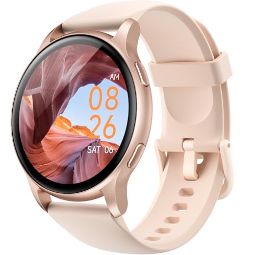 Parsonver Smart Watch, 5ATM Waterproof Swimming Watch, Smartwatch for Women with Bluetooth Calls, Fitness Tracker Heart Rate Sleep Monitor (Rose Gold)