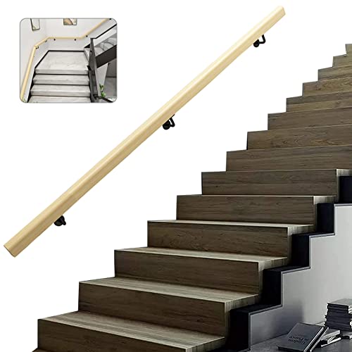 Rampe d'escalier bois massif kit complet barre de support loft - 2