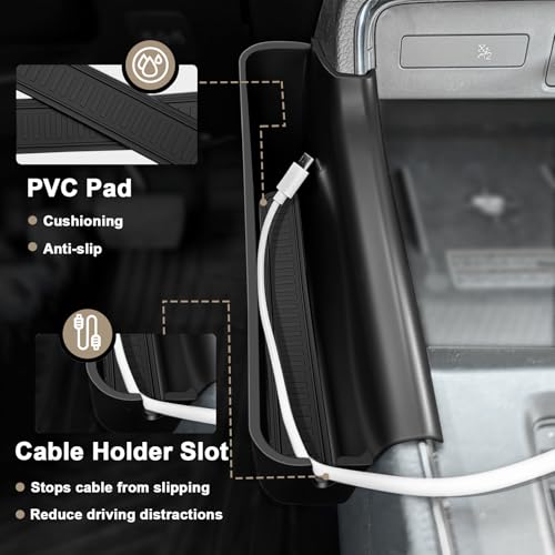 Muslogy Console Organizer Compatible with 2023-2025 2026 Honda CR-V Accessories CRV Center Console Shifter Storage Box ABS Side Organizer Left & Right Set with Anti-Slip Mats & Stronger Tape by Muslogy - Image 4