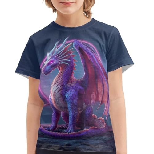 Image of Kids Graphic T-Shirt Boys Girls Novelty Tees Top Short Sleeve Shirts Summer Blouses 3-16