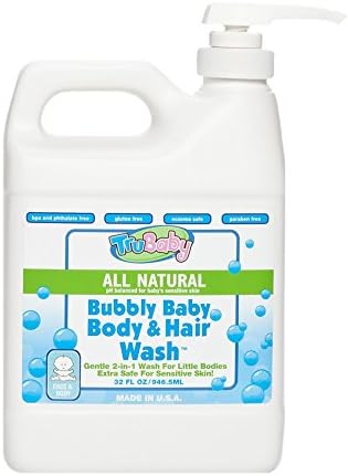 Trukid Bubbly Body Wash, Daily Natural Cleansing, Nourishing, and Gentle, Light Citrus Scent, 32 oz