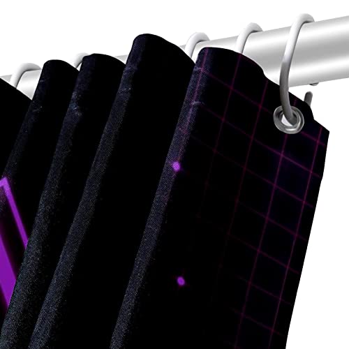 Rideau de douche licorne 183 cm en textile premium lavable - 6