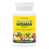 Natures Plus Source of Life Women - 60 Vegetarian Tablets - Whole Food Multivitamin and Mineral Supplement for Overall Health & Energy - Gluten-Free - 30 Servings
