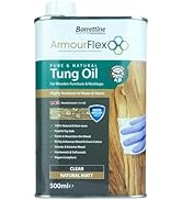 Barrettine Pure & Natural Tung Oil (500ml) - Food & Toy Safe, Additive-Free Tung Oil for Wooden F...
