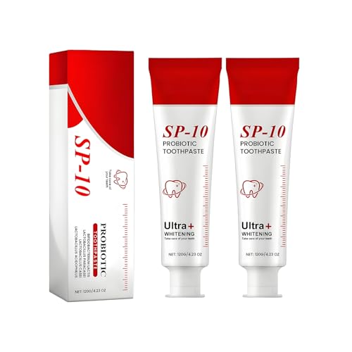 2PCS SP-10 Probiotic Whitening Pasta Dentífrica para Blanquear los Dientes y Aliento Fresco,Teeth Whitening Foam Toothpaste, Previene las Caries, Fortalece el Esmalte Dental, Blanquea los Dientes