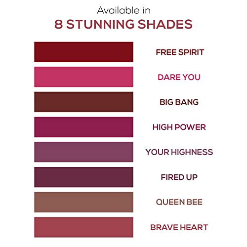 Image of RENEE Stunner Matte Lipstick - Brave Heart 4gm| Intense Color Pay Off, Full Coverage Long Lasting Weightless Velvety Formula with One Swipe Application| Enriched with Vitamin E & Hyaluronic Acid