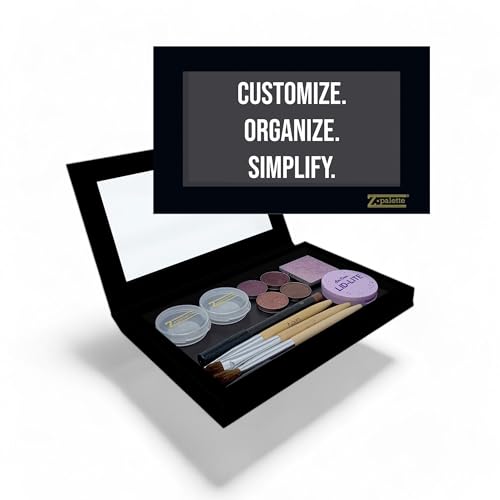 Z Palette Deep Large Magnetic Makeup Palette, Empty Magnetic Palette, Universal Magnet makeup palette for Eyeshadows, Powders, Customizable Beauty Organizer with Clear Window