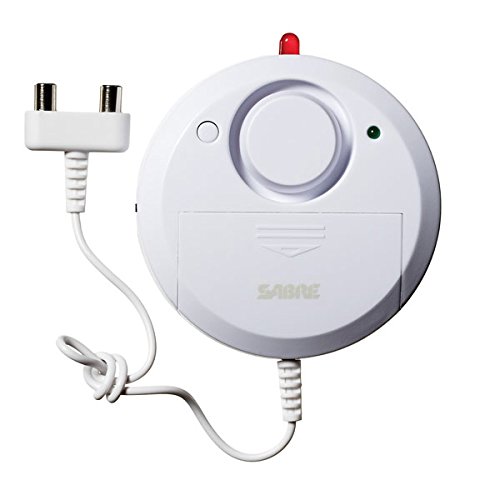 SABRE Wired Water Leak Flood Alarm Sensor with 110 dB Siren - DIY