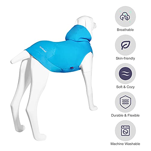 Kickred 2 Pieces Dog Hoodie Sweaters, Spring Dog Vest Sweatshirt With Hat & Pocket & Leash Hole, Basic Pet Clothes Hoodies For Small Medium Large Dogs, M #TOP4