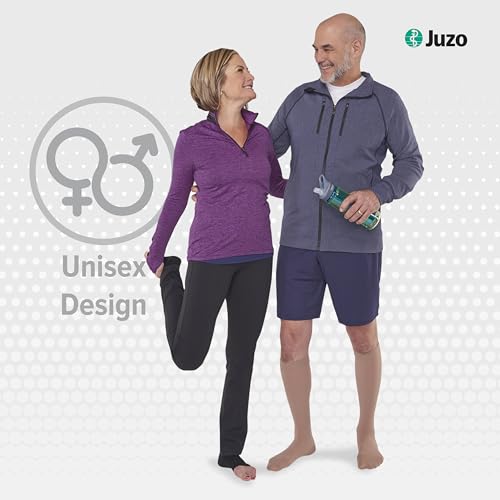 Image of Juzo Dynamic Varin 3513 Knee-High, 20-30 mmHg Open Toe Compression Stocking with Silicone Top Band - Men & Women, Regular
