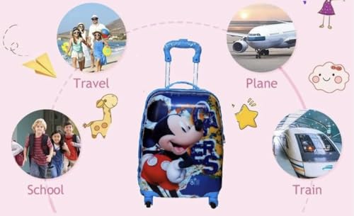 Image of ADSON PC Kids Trolley 360 Rotating Luggage 360 Wheels Non-Breakable Exclusive Edition 20 Inch Kids Hardsided Suitcase with 4 Wheels, 360 Wheel Travel Trolley Bag