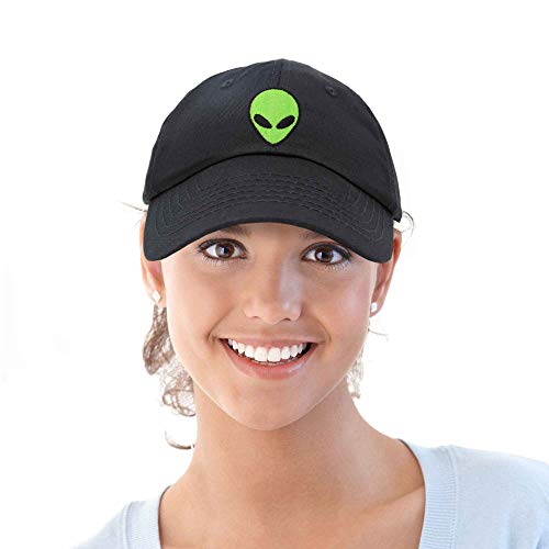Dalix Alien Head Baseball Cap Mens And Womens Hat In Black Neon Green #TOP4