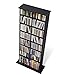Double Multimedia Storage Tower Transitional Wood Adjustable Shelving