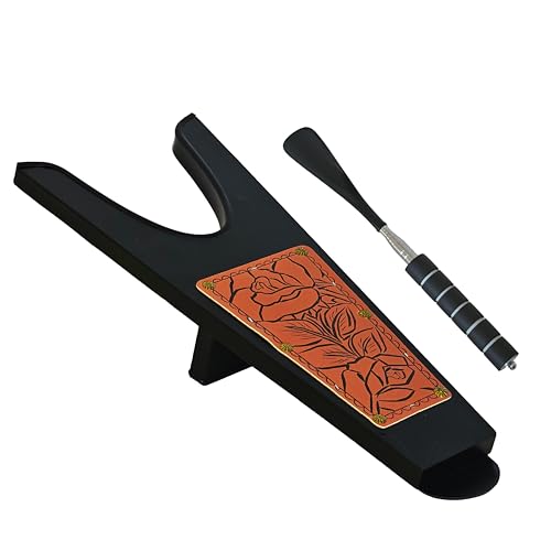 Cyllhider Cowboy Boot Jack & Shoe Horn 2-in-1 Black