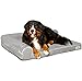 PetFusion BetterLounge Orthopedic Dog Bed | Solid CertiPUR-US Memory Foam, Waterproof liner | Medium / Large & XL | Removable Micro-Suede Cover Available Separately, 1 YR Warr,Grey