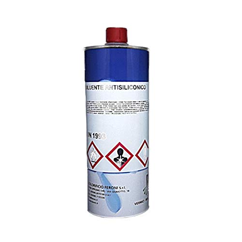 Feroni - Antisilicona Diluyente antiestático desengrasante para eliminar colas y siliconas, para coche, moto, profesional, 1 litro