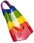 ARENA Unisex Adult Powerfin Pro Swim Training Fins for Men and Women Silicone Short Blade Flippers Left/Right Custom Design, Pride, 12.5-13.5