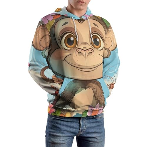Pullover papillon fleur de singe contre le froid sweat à capuche mixte S - 6