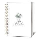 LIANGW Bible Journal Notebooks for Note Taking, With God All Things Are Possible Christian Journal for Women, Church Notes Notebook, Hardcover Spiral Notebook Journal 80 Sheets -160 Pages 5.5x8.3 Inch