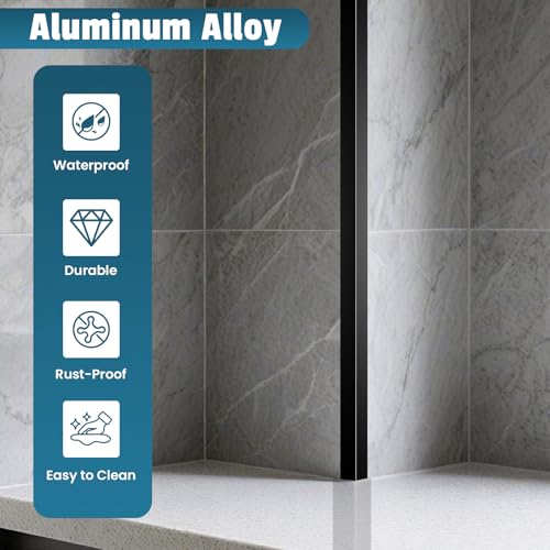 Image of 8Pcs 57 inch Black Metal Corner Protector, L-Molding Corner Guards for Walls, Cabinets, Baseboards, Furniture Decorative Trim, Size 57 inch x 1 inch (Pack of 8)