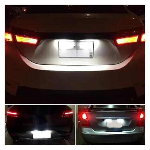 Luces de matrícula LED blanco sin error en cuadro para Yaris y Prius 2