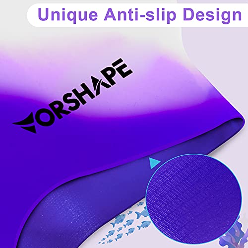 Vorshape Swim Cap Kids (2 Pack), Durable Waterproof Swimming Cap For Girls Boys Teens Toddler, Comfortable Fit For Long Hair And Short Hair, Purple&Pink #TOP4