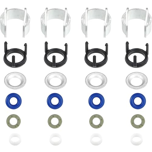 4 Set Injector Seals, Fuel Injector Seal Repair O Ring Kit 06H998907A for VW Tiguan Passat CC for Audi A3 A4 A5 1.8T 2.0T