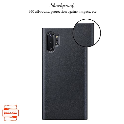 Yidai-Silu For Galaxy S22 Ultra Smart Case 【Business,Smart Window, Wake/Sleep Function 】 Leather Flip View Case Shockproof Anti-Scratch Stand Tpu Folio Cover For Samsung Galaxy S22 Ultra 6,8" - Black #TOP2