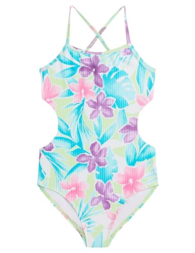 Image of Kanu Surf Girls' Amelia UPF 50 Double Cut-Out Banded One Piece Swimsuit