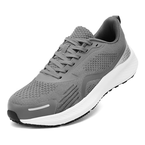 CLOAKA Steel Toe Boots for Men Comfortable Non Slip Steel Toe Work Shoes Puncture Proof Safety Work Sneakers Indestructible Safety Boots