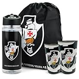 Garra Squeeze 450ml Treino Time Vasco Da Gama Mochila Saco Academia Kit Torcedor (Kit Vasco Garrafa Mochila e 2 Copos Plastico)