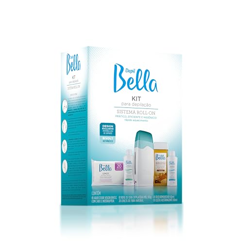 Kit Depilação Roll-on Depil Bella + 5 Cera Depil Bella Refil Roll-On Mel 100g
