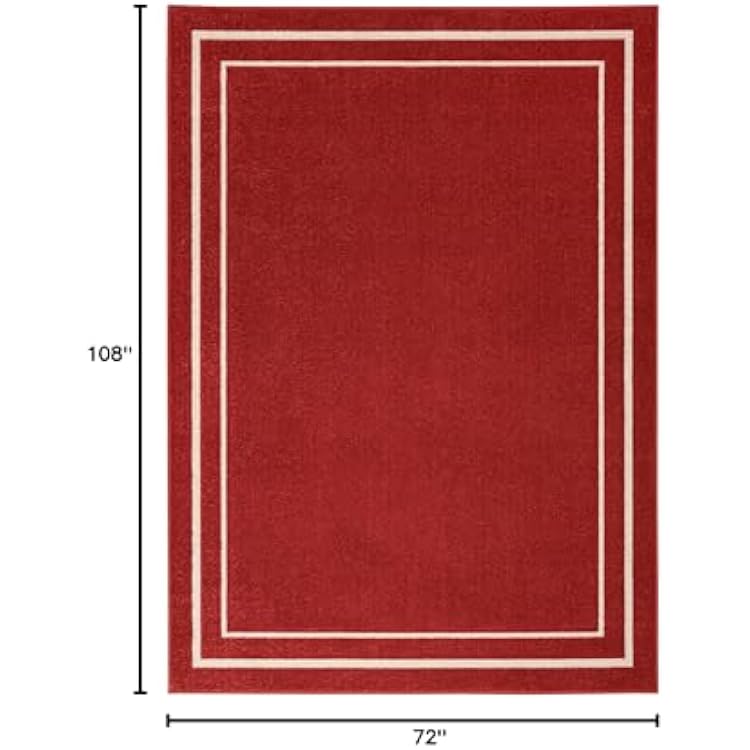 Nourison Home Nourison Essentials Brick Ivory 6' x 9' Area Rug - Easy Clean, Non Shedding, Bed Room, Living Room, Dining Room, Kitchen (6' x 9')