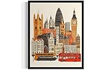 London United Kingdom Wall Art Poster Print, Vintage Retro Landscape Scenery Painting Artwork Travel Prints Decor Cityscape Landmarks Gallery 27 (London United Kingdom, 8 x 10 inches, Unframed)