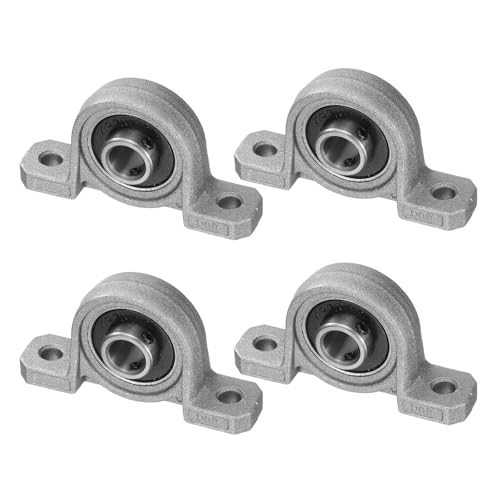 sourcing map 4pcs KP08 Pillow Block Bearings 8mm Bore Bearing Units Zinc Alloy, P6(ABEC3)
