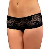 perizoma da donna taglio out aperto crotch lingerie erotica sexy pizzo perizoma leggero traspirante biancheria intima a vita bassa elegante tinta unita, O nero., XXL