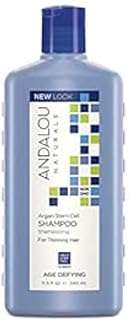 Andalou Naturals Argan Stem Cell Age Defying Shampoo, Strengthening Hair Care for Thinning, Dull or Weak Hair, Helps Revitalize & Strengthen for Fuller, Healthier-Looking Hair, 11.5 Ounce