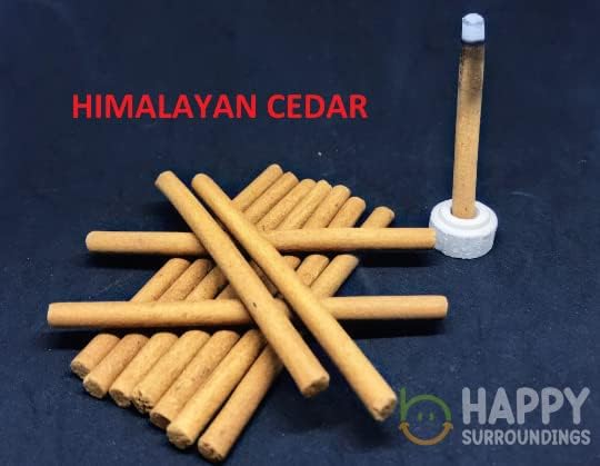 Miniatura 2 de Varillas de incienso de cedro del Himalaya (25 varitas con soporte)-Varillas de incienso 100% natural sin bambú, varillas de incienso de Navidad,