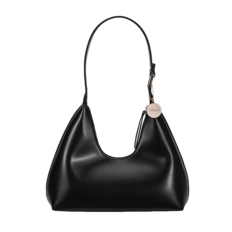 Image of JOLLQUE Shoulder Bag for Women, Small Leather Handbag Purse,Unique Trendy Zipper Hobo Bag