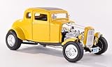 funktionierende Lenkung Ford Hot Rod, gelb, 1932, Modellauto, Fertigmodell, Motormax 1:18