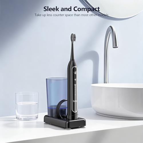 Image of Electric Toothbrush with Water Flosser Combo, 2-in-1 Flosses and Sonic Toothbrush, Flossing Toothbrush for Adults, Cordless Water Flosser for Home and Travel, Portable Travel Case Included