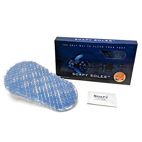 Soapy Soles Foot Scrubber and Massager Clear Blue