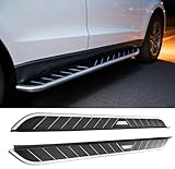 Lot de 2 marchepieds pour Volkswagen VW Tiguan 2025 2026   Marchepieds latéraux fixes en aluminium (avec support)   Kit de montage sans perçage   Accessoires de planche de rail SUV (noir)