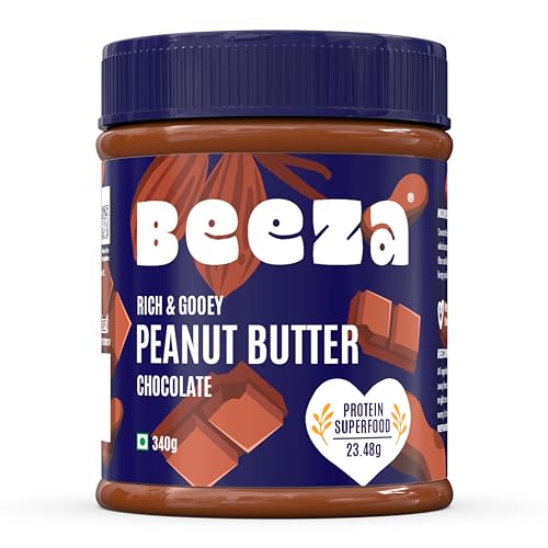 Beeza Chocolate Peanut Butter 340g | High Protein | Premium Roasted Peanuts | No Preservatives | No Trans fat | Cholesterol Free | Smooth Spread (B0CBPG9QZ2) Amazon Price History, Amazon Price Tracker
