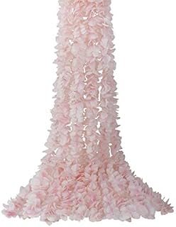 Famibay 4PCS Silk Artificial Wisteria Vine 6.56FT Fake Hanging Flowers Pink Wisteria Garland for Wedding Arch Backdrop Wall Decor (4PC, Pink)