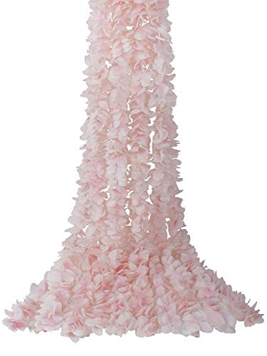Famibay Lot de 4 Soie Wisteria Artificielle Vigne 6.56Ft Suspendu Guirlande Fleurs Artificielles Mariage Fête Arche Decor(Rose, Lot de 4) Cover