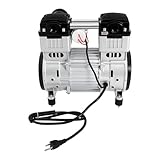 1100W/110V Oil-Free Vacuum Pump, 7CFM 8 Bar 5A Industrial Oilless Diaphragm Mute...